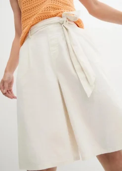 bonprix Hosen|Shorts^Leinen-Bermuda naturbeige