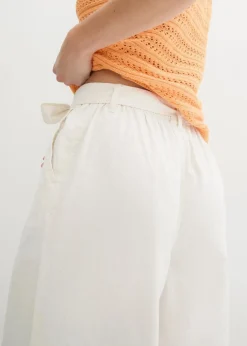 bonprix Hosen|Shorts^Leinen-Bermuda naturbeige