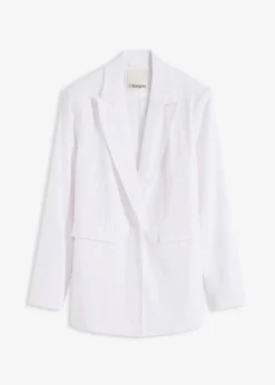 bonprix Blazer^Leinen-Blazer weiß