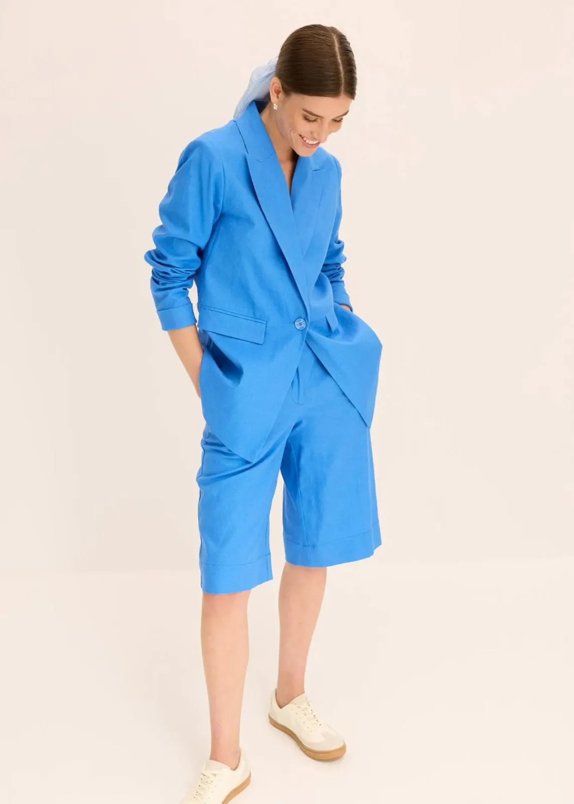 bonprix Blazer^Leinen-Blazer gletscherblau