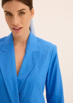 bonprix Blazer^Leinen-Blazer gletscherblau