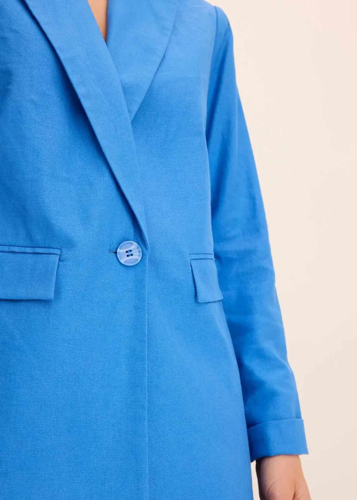 bonprix Blazer^Leinen-Blazer gletscherblau