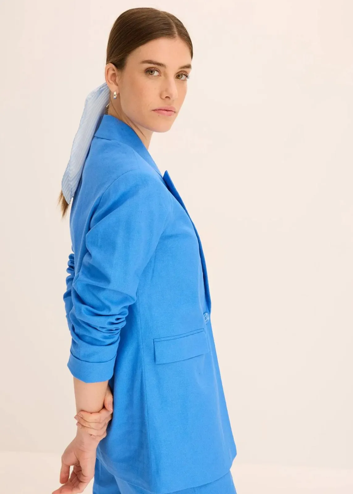 bonprix Blazer^Leinen-Blazer gletscherblau