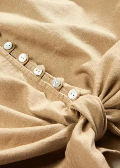 bonprix Bekleidung·Jacken & Mäntel|Blusen & Tuniken^Leinen-Bluse new beige