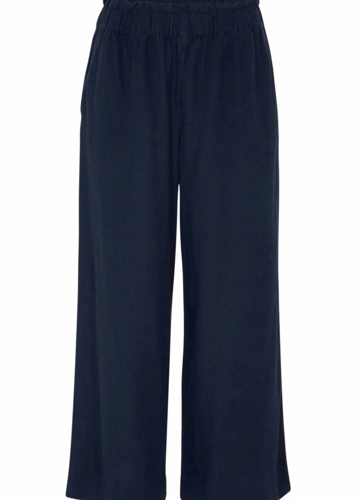 bonprix Hosen|Bekleidung·Kleider^Leinen-Culotte, wadenlang dunkelblau