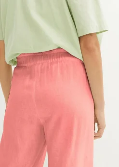 bonprix Hosen|Bekleidung·Kleider^Leinen-Culotte, wadenlang pfirsich