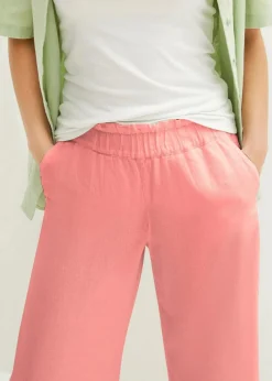 bonprix Hosen|Bekleidung·Kleider^Leinen-Culotte, wadenlang pfirsich