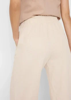 bonprix Bekleidung·Kleider|Hosen^Leinen-Culotte, wadenlang kieselbeige