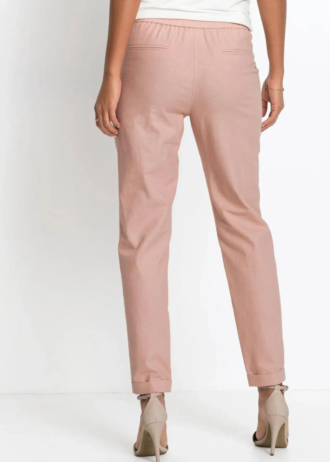 bonprix Hosen|Bekleidung·Kleider^Leinenhose vintagerosa