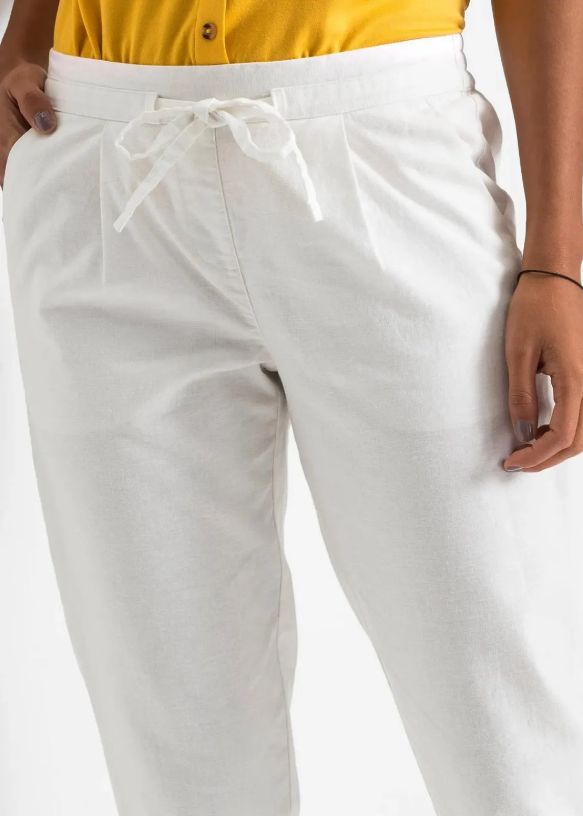 bonprix Hosen|Bekleidung·Kleider^Leinenhose weiß