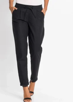 bonprix Hosen|Bekleidung·Kleider^Leinenhose schwarz