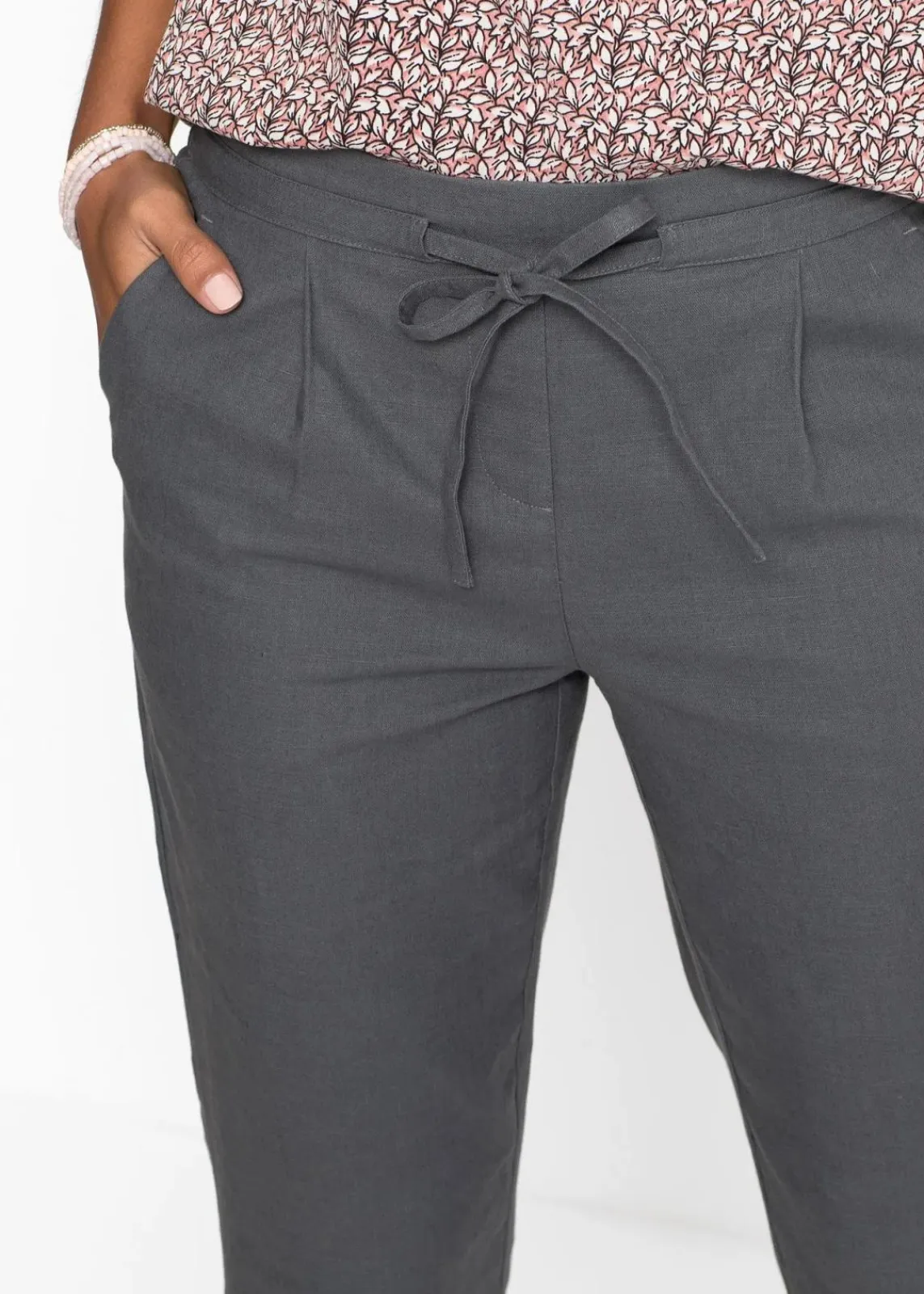 bonprix Bekleidung·Kleider|Hosen^Leinenhose rauchgrau