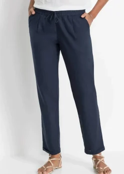 bonprix Hosen|Bekleidung·Kleider^Leinenhose dunkelblau