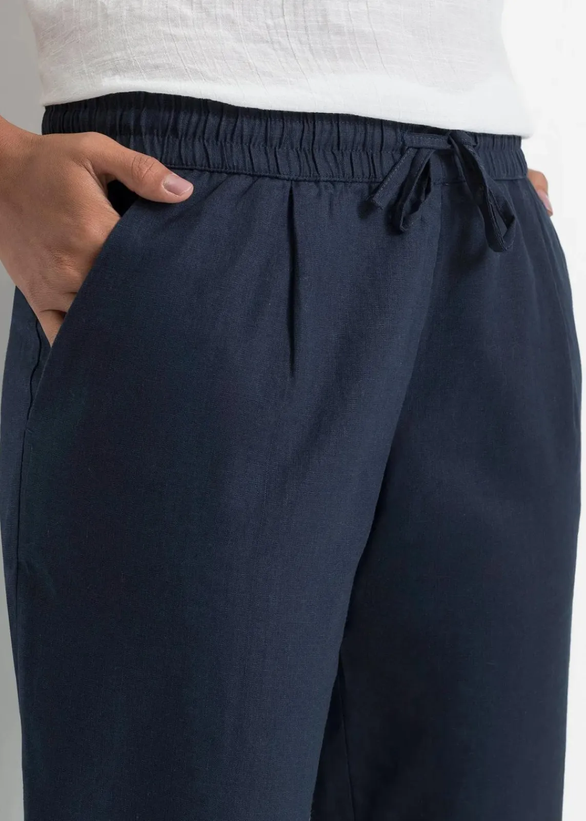 bonprix Hosen|Bekleidung·Kleider^Leinenhose dunkelblau