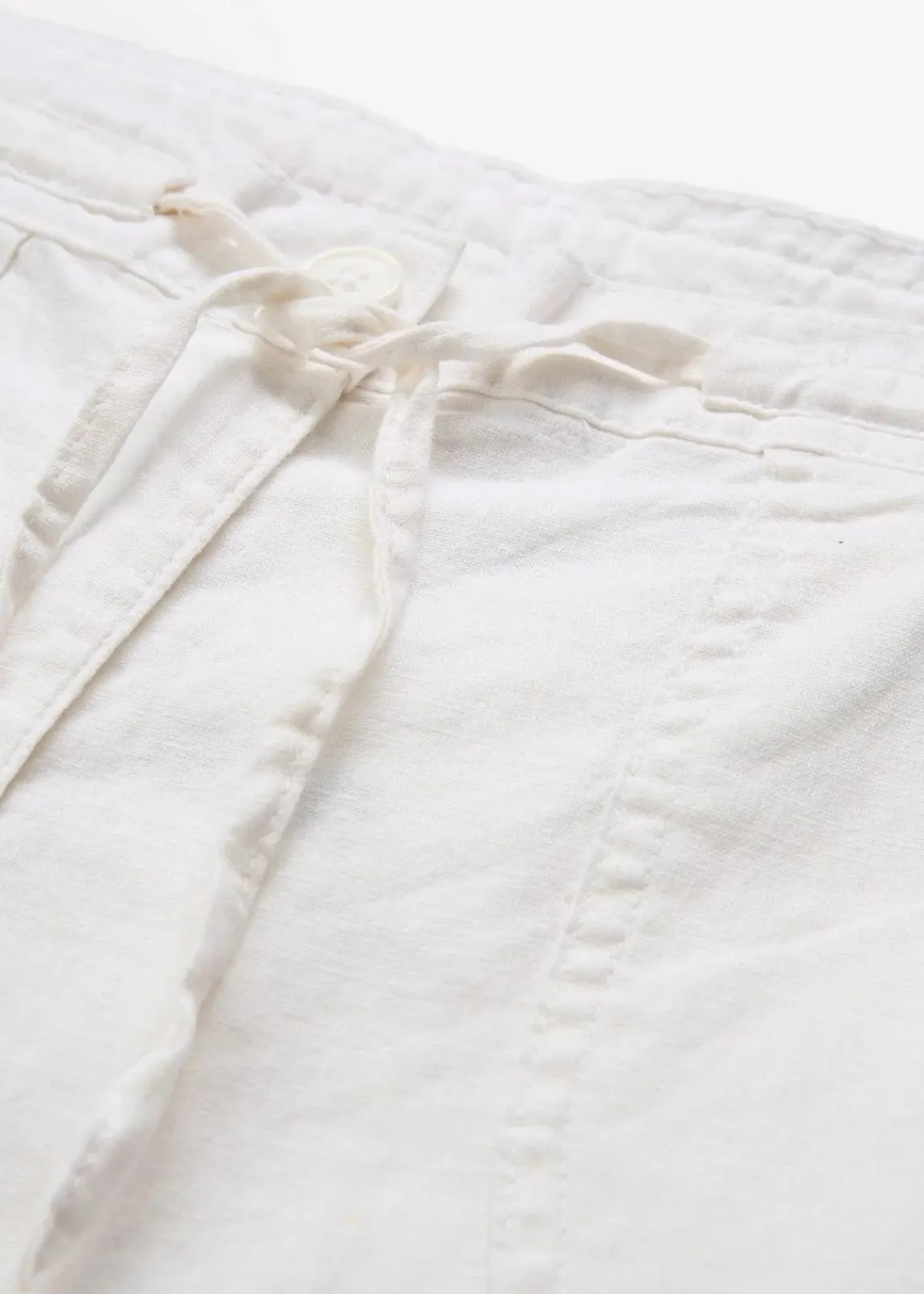 bonprix Kurzgrößen|Bekleidung·Kleider^Leinen-Hose mit weitem Bein weiß