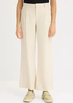 bonprix Bekleidung·Kleider|Hosen^Leinenhose Palazzo hellsand