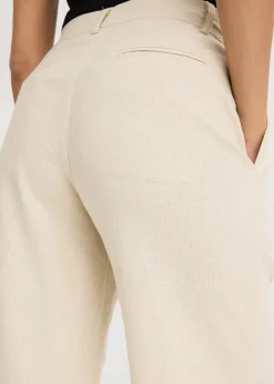 bonprix Bekleidung·Kleider|Hosen^Leinenhose Palazzo hellsand