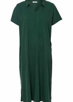 bonprix Bekleidung·Pullover & Strickjacken|Kleider^Leinenkleid dunkelgrün