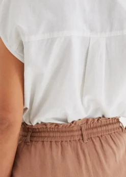 bonprix Bekleidung·Outdoorbekleidung|Bekleidung·Kleider^Leinen-Paperbag-Shorts graubraun