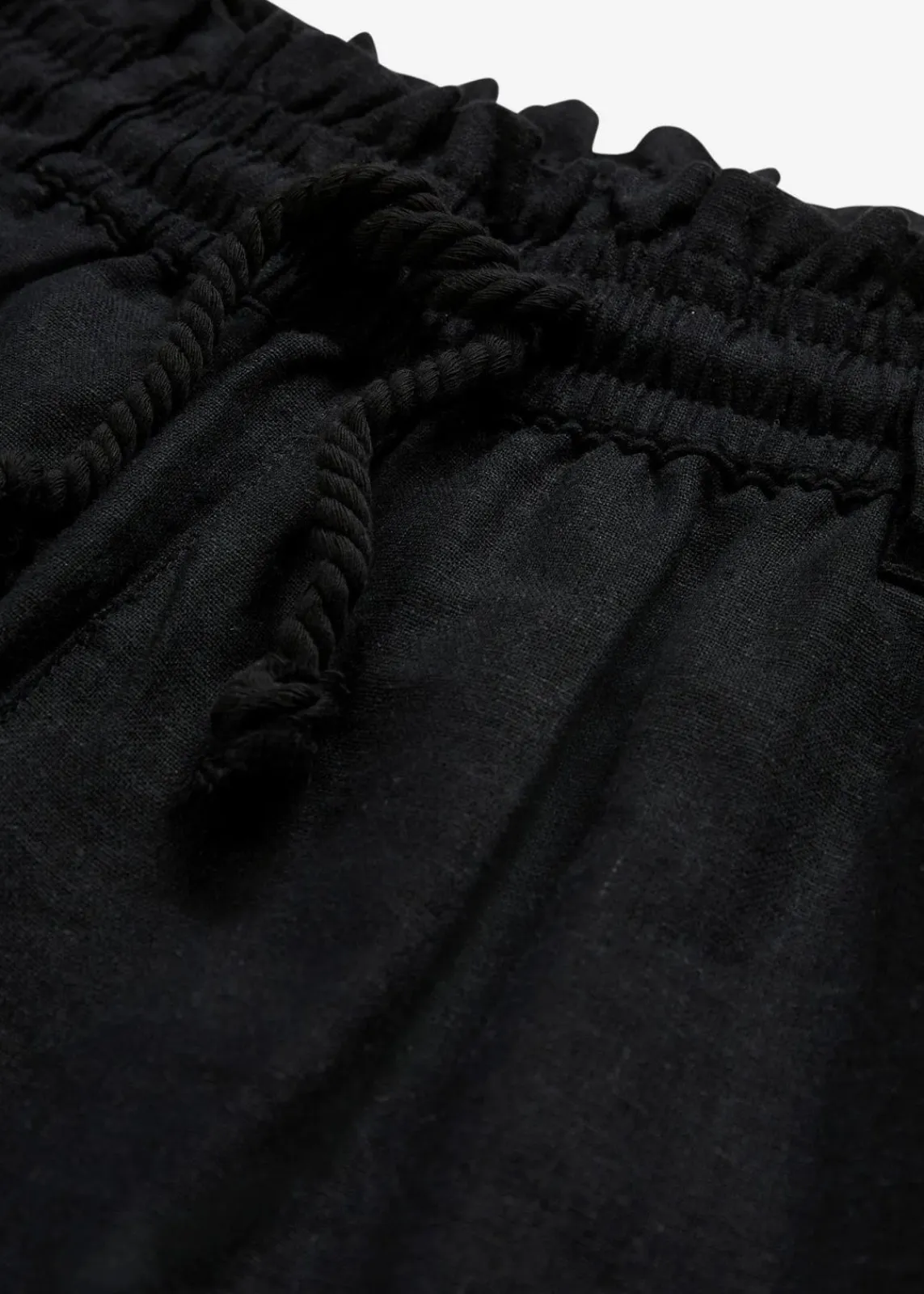bonprix Hosen|Shorts^Leinen-Paperbag-Shorts schwarz