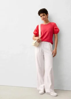 bonprix Premium|Shirts & Tops^Leinen-Shirt mit Ballonärmeln paradiespink