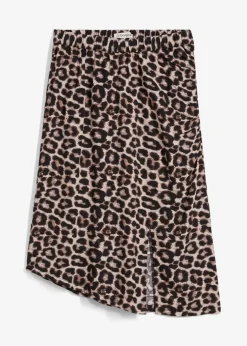 bonprix Bekleidung·Sportbekleidung|Röcke^Leo-Rock mit Schlitz beige leo bedruckt
