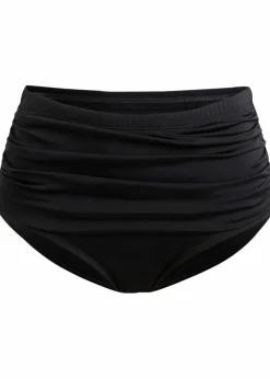 bonprix Nachhaltigere Materialien|Mix & Match^Light Highwaist Shape-Bikinihose mit Raffung schwarz