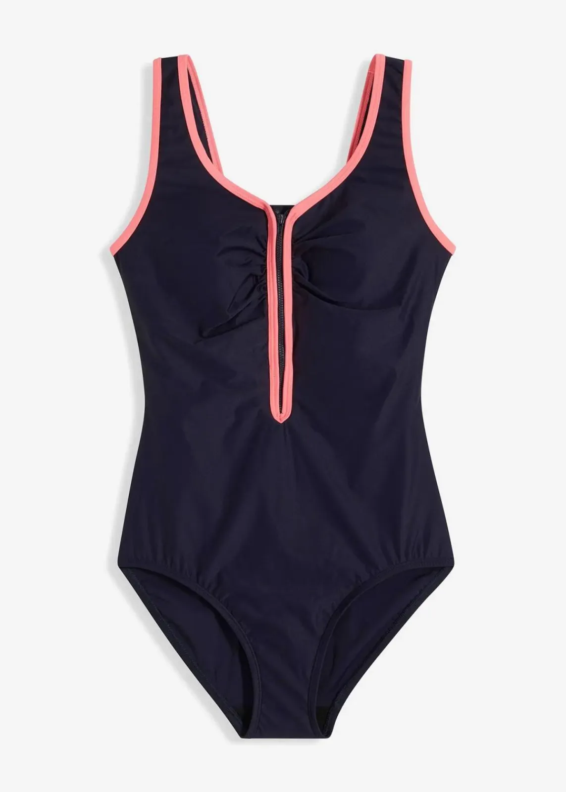 bonprix Nachhaltigere Materialien|Sport Bademode^Light Shape Badeanzug mit Reißverschluss blau/pink