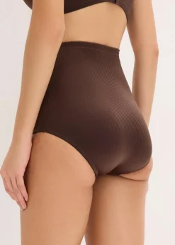 bonprix Wäsche·Shapewear|Wäsche·Höschen^Light Shape Panty mit Glanzeffekt dunkelbraun gestreift