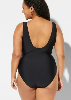 bonprix Nachhaltigere Materialien|Shapewear^Light Shape-Badeanzug schwarz/grün/blau