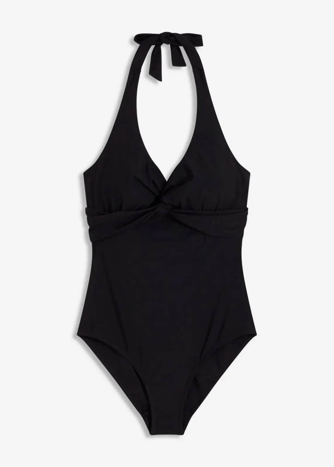 bonprix Nachhaltigere Materialien|Shapewear^Light Shape-Badeanzug mit Neckholder-Trägern schwarz