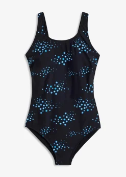 bonprix Nachhaltigere Materialien|Shapewear^Light Shape-Badeanzug mit breiten Trägern schwarz gepunktet