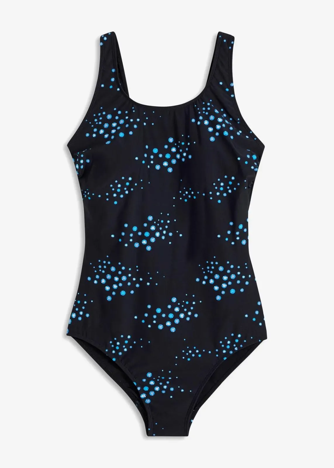 bonprix Nachhaltigere Materialien|Shapewear^Light Shape-Badeanzug mit breiten Trägern schwarz gepunktet