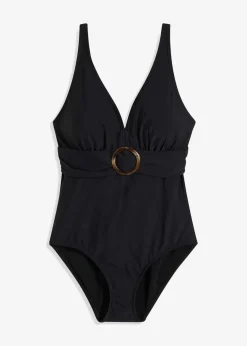 bonprix Nachhaltigere Materialien|Shapewear^Light Shape-Badeanzug mit V-Ausschnitt schwarz
