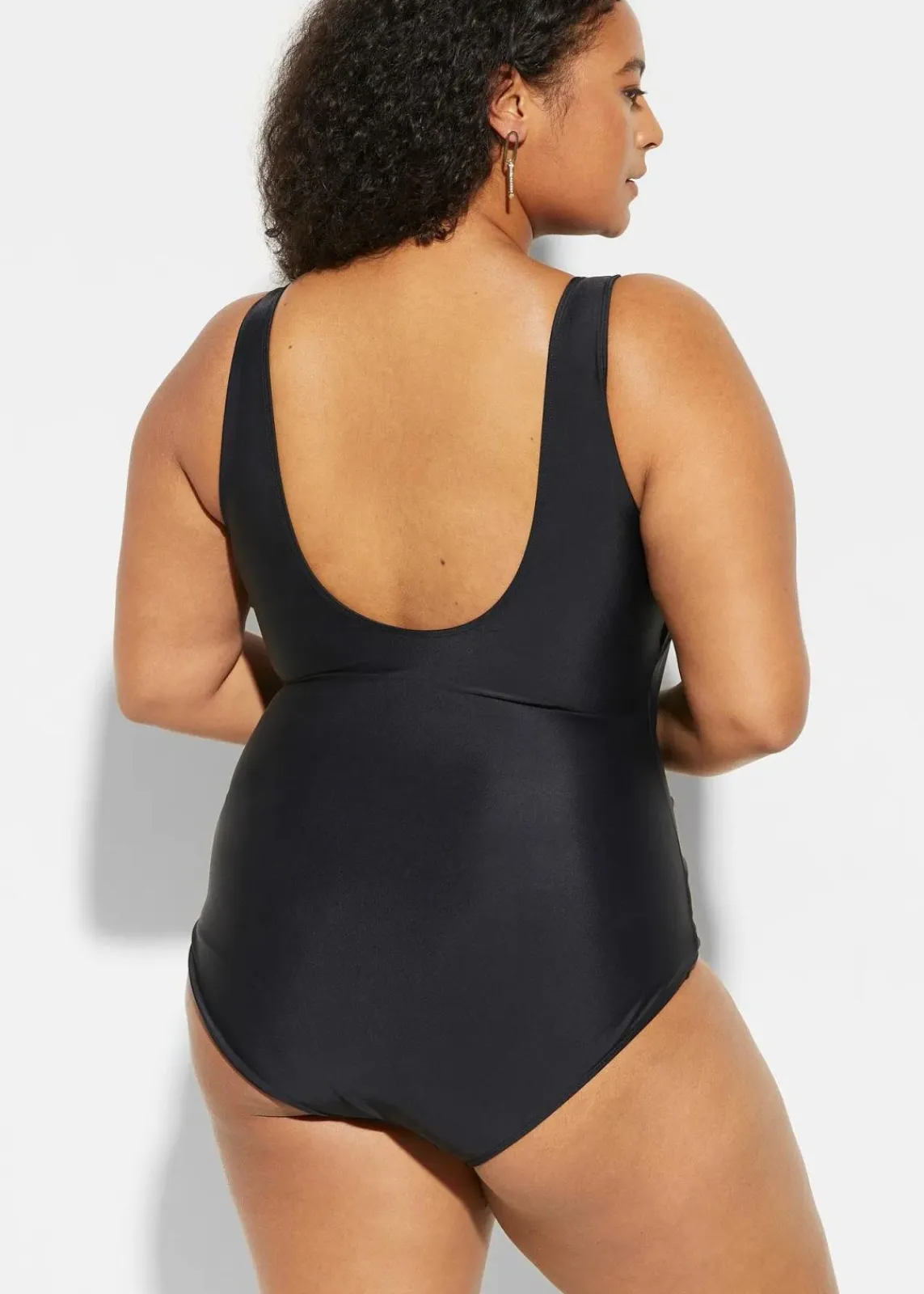 bonprix Nachhaltigere Materialien|Shapewear^Light Shape-Badeanzug mit Raffung schwarz