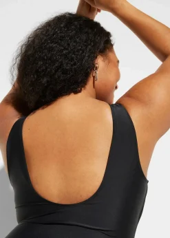 bonprix Nachhaltigere Materialien|Shapewear^Light Shape-Badeanzug mit Raffung schwarz