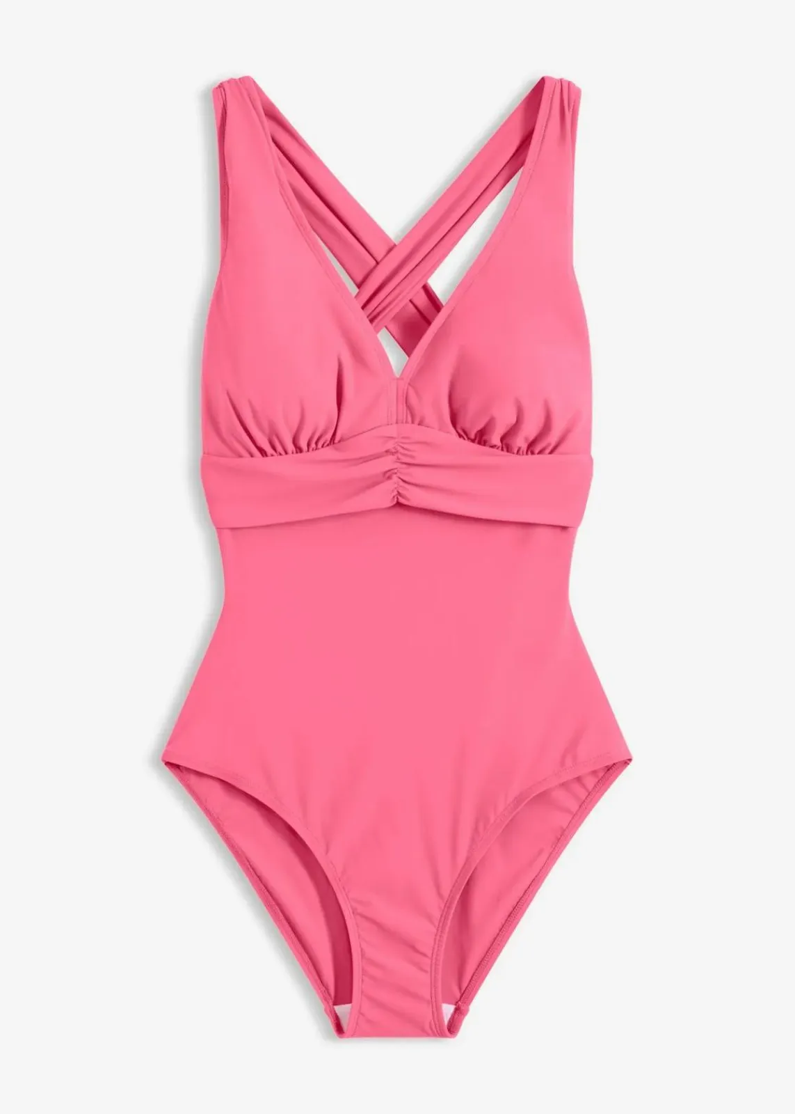 bonprix Nachhaltigere Materialien|Shapewear^Light Shape-Badeanzug mit gekreuzten Trägern beere