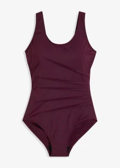 bonprix Nachhaltigere Materialien|Bademode·Badeanzüge^Light Shape-Badeanzug mit Zierfalten bordeaux