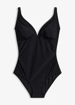 bonprix Nachhaltigere Materialien|Shapewear^Light Shape-Badeanzug mit V-Ausschnitt schwarz