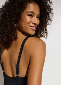 bonprix Nachhaltigere Materialien|Shapewear^Light Shape-Badeanzug mit V-Ausschnitt schwarz