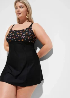 bonprix Nachhaltigere Materialien|Badekleider^Light Shape-Badekleid schwarz