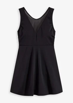 bonprix Nachhaltigere Materialien|Badekleider^Light Shape-Badekleid mit Mesh schwarz