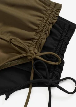 bonprix Nachhaltigere Materialien|Mix & Match^Light Shape-Bikinihose (2er Pack) schwarz + oliv