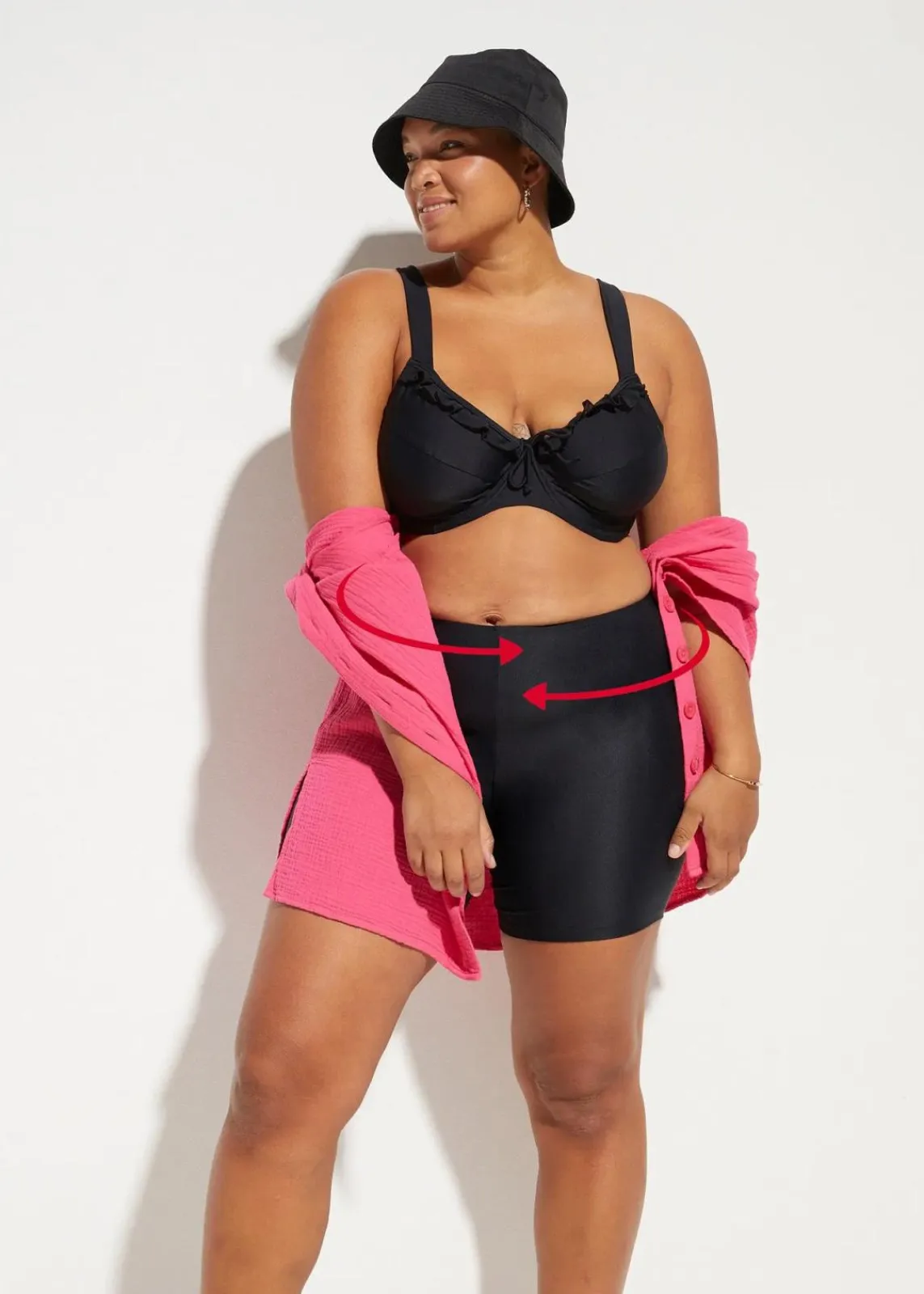 bonprix Bedeckende Bademode|Sport Bademode^Light Shape-Bikiniradler schwarz