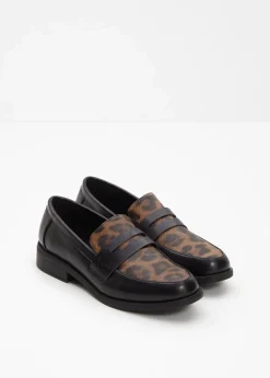 bonprix Slipper & Halbschuhe|Loafer^Loafer schwarz leo
