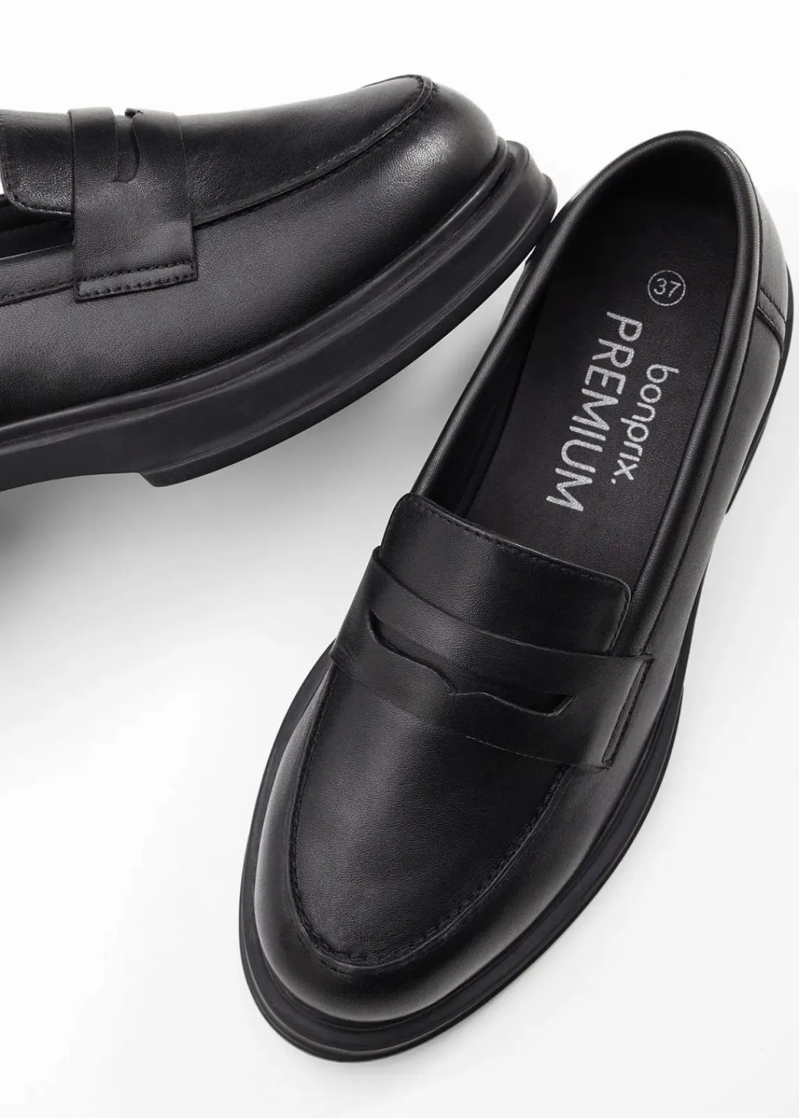 bonprix Slipper & Halbschuhe|Loafer^Loafer aus Leder schwarz