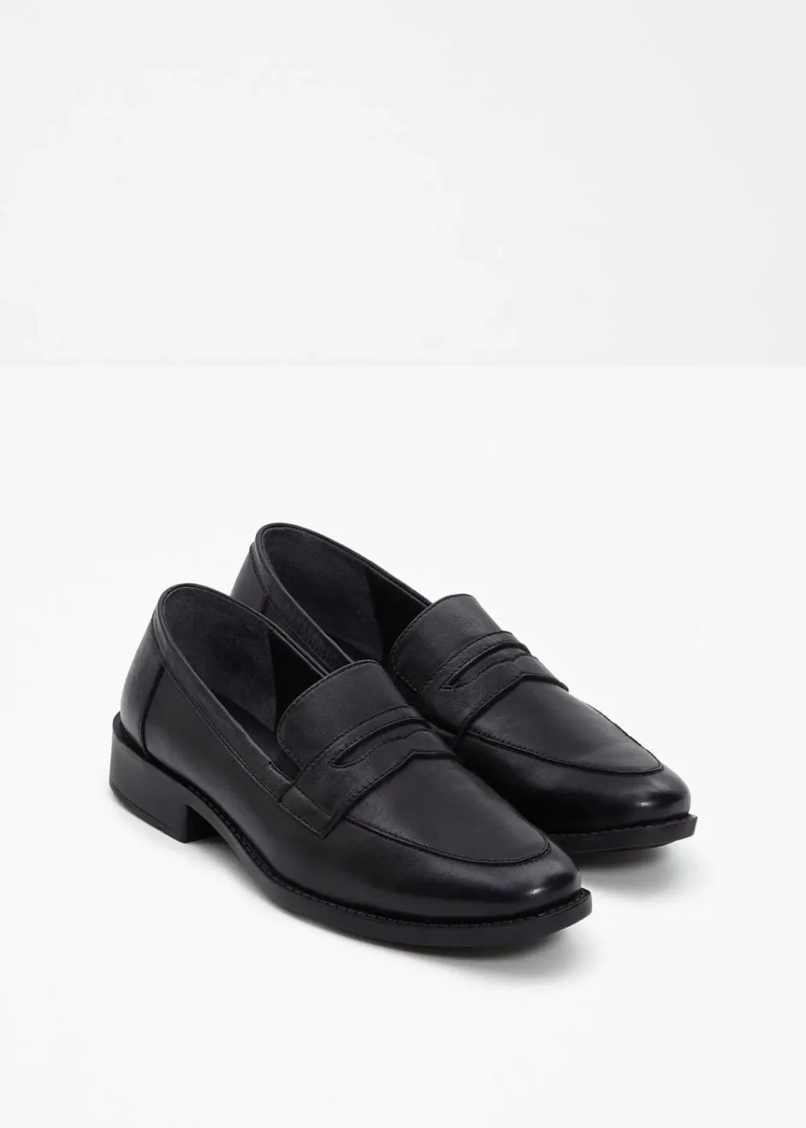 bonprix Slipper & Halbschuhe|Loafer^Loafer aus Leder schwarz