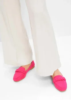 bonprix Slipper & Halbschuhe|Loafer^Loafer mit Flechtdetails pinklady