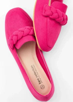 bonprix Slipper & Halbschuhe|Loafer^Loafer mit Flechtdetails pinklady