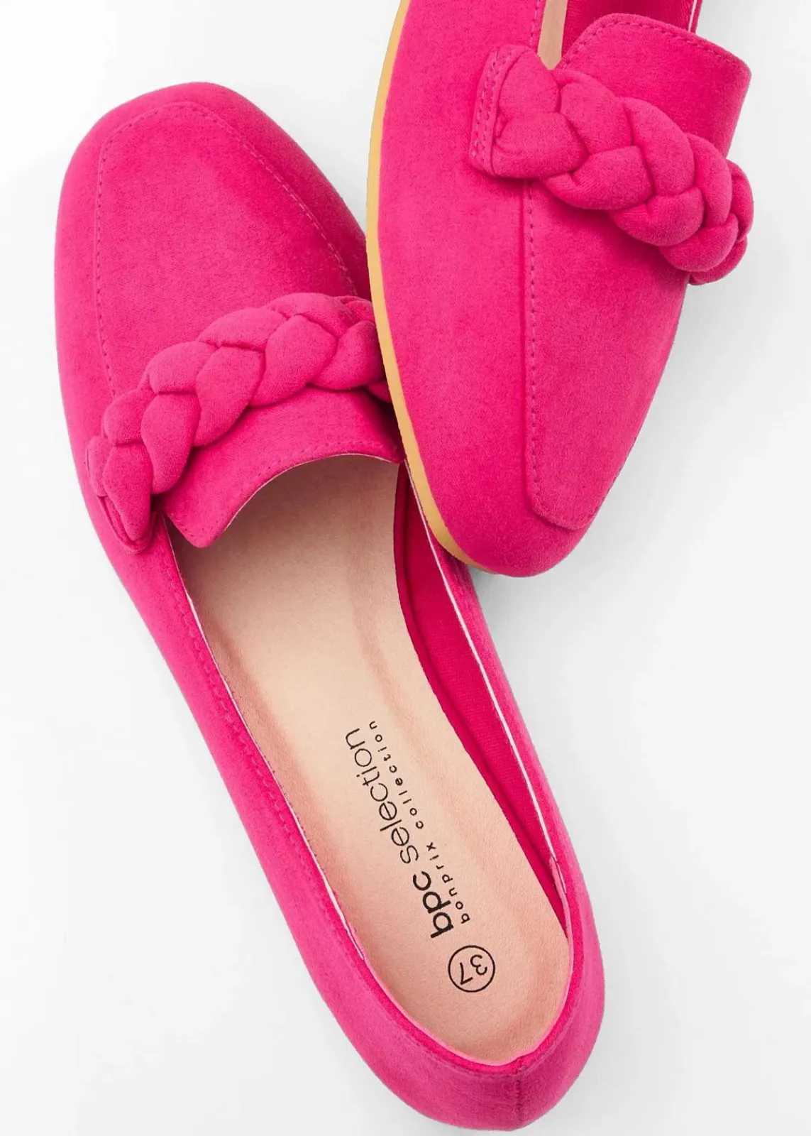 bonprix Slipper & Halbschuhe|Loafer^Loafer mit Flechtdetails pinklady